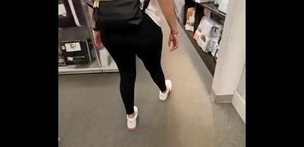  flashing my ass in public store, turns me on and had to masturbate in store restroom